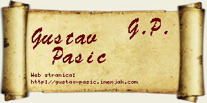 Gustav Pašić vizit kartica